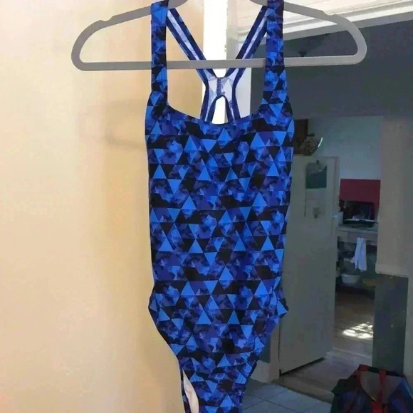 Speedo racer back one piece bathing suit - Picture 1 of 8